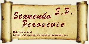 Stamenko Perošević vizit kartica